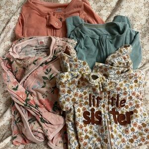 Bundle of Four Footed Onesies